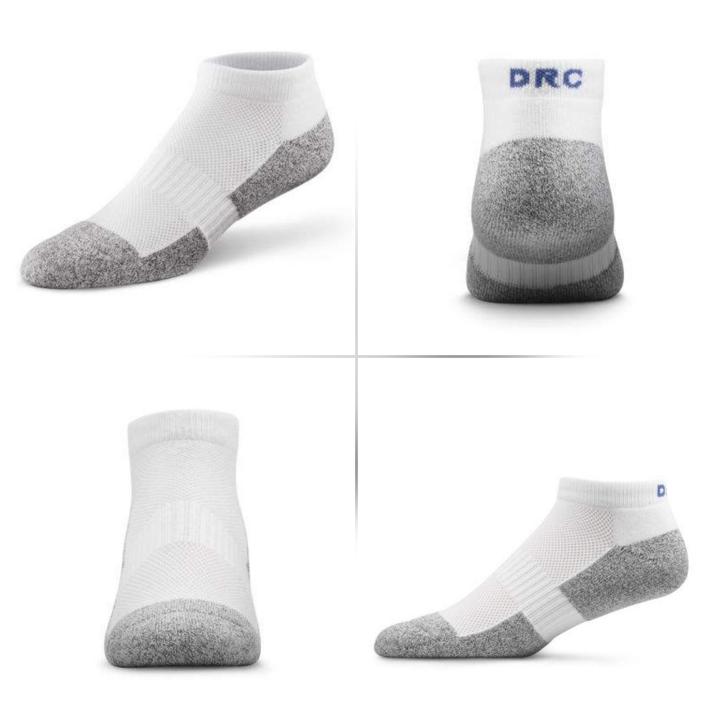 2 - Dr. Comfort Unisex No-Show Socks, White